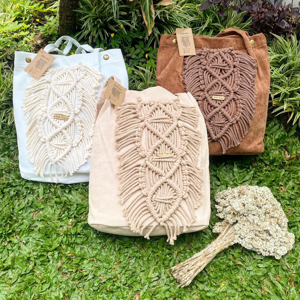 tas macrame tote bag rajut codoray