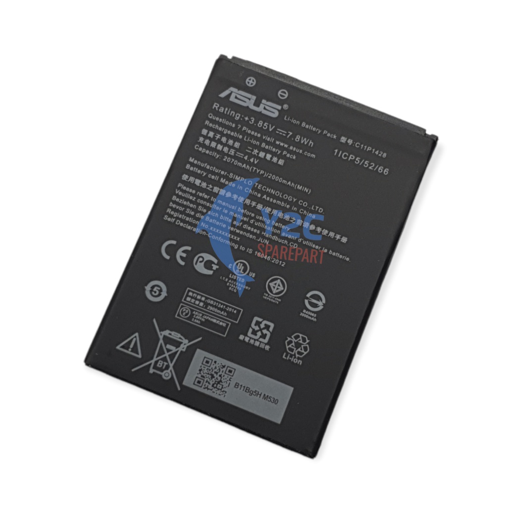 BATERAI ASUS ZE500KL / ZENFONE 2 LASER 5INCH / C11P1428 ORIGINAL OEM / BATRE / BATRAI / BATERE / BATU / BATREI