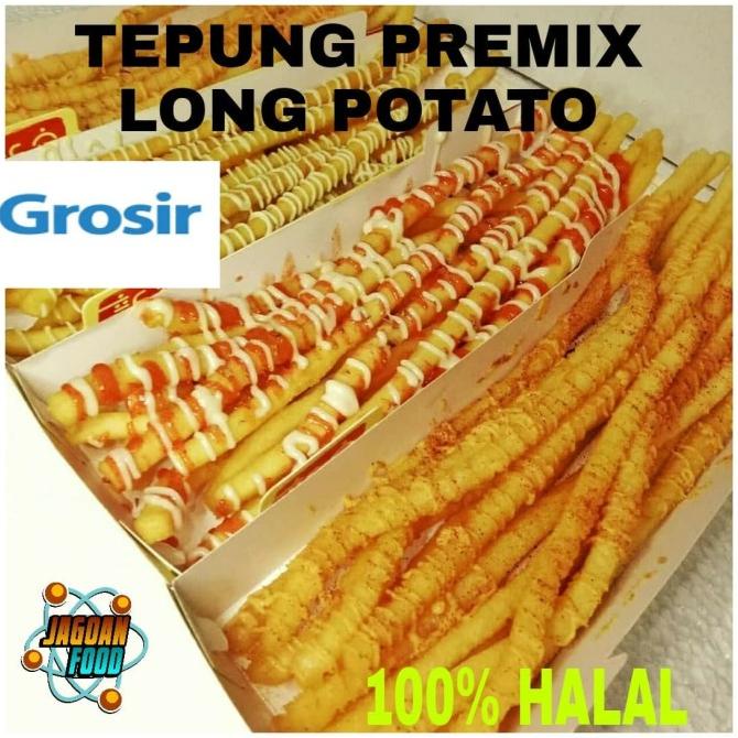 

PROMO 10 pcs tepung premix long potato kentang panjang 500 gram original
