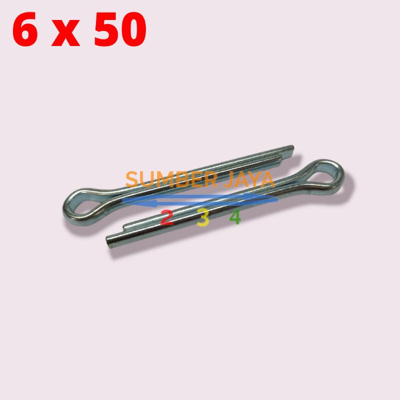 split pen 6x50 mm / spi pen / cotter pin / split pin TERMUARAH