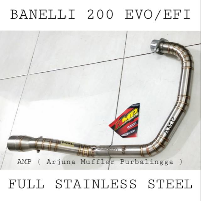 Pipa Leher Knalpot BENELLI 200 EVO - BENELLI 200 EFI - HEADER KNALPOT BENELLI MOTOBI 200 EVO EFI