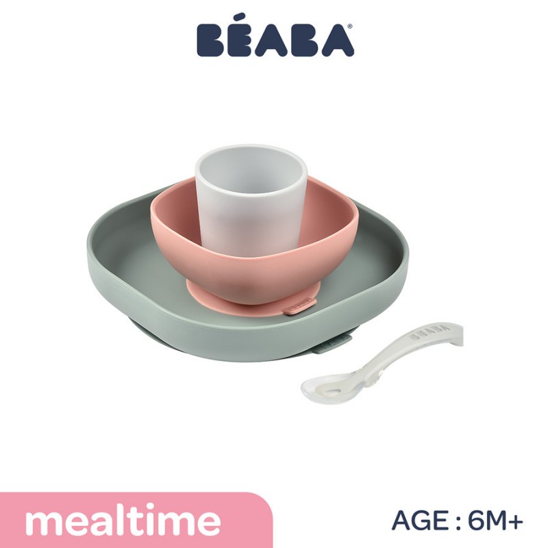 Beaba Silicone Meal Set Piring Mangkuk Anak - Eucalyptus