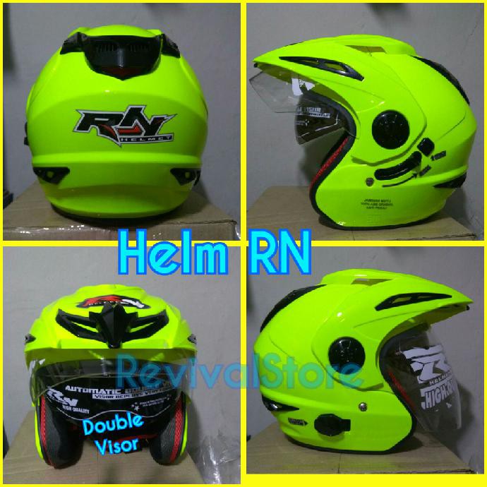 Helm half face RN double visor - revivalll