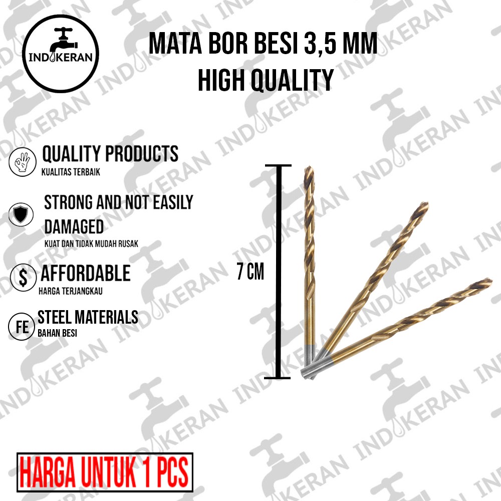 INDOKERAN - Mata Bor Besi - 3.5 mm - High Quality