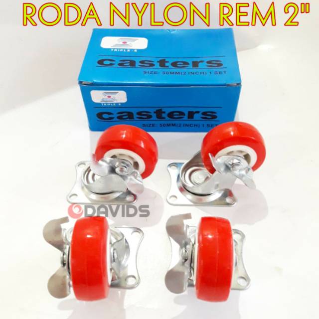  RODA  LEMARI MEJA  KECIL  NILON MERAH 2 INCHI REM Shopee 