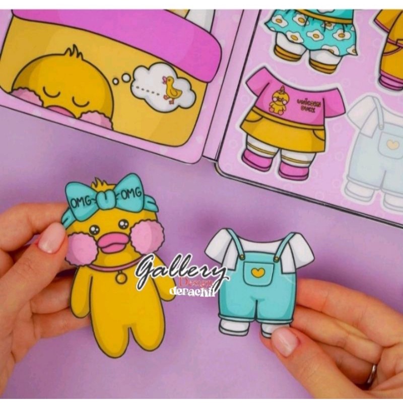 BEBEK VIRAL DOLL QUITE BOOK PAPER DUCK MAINAN EDUKASI ANAK