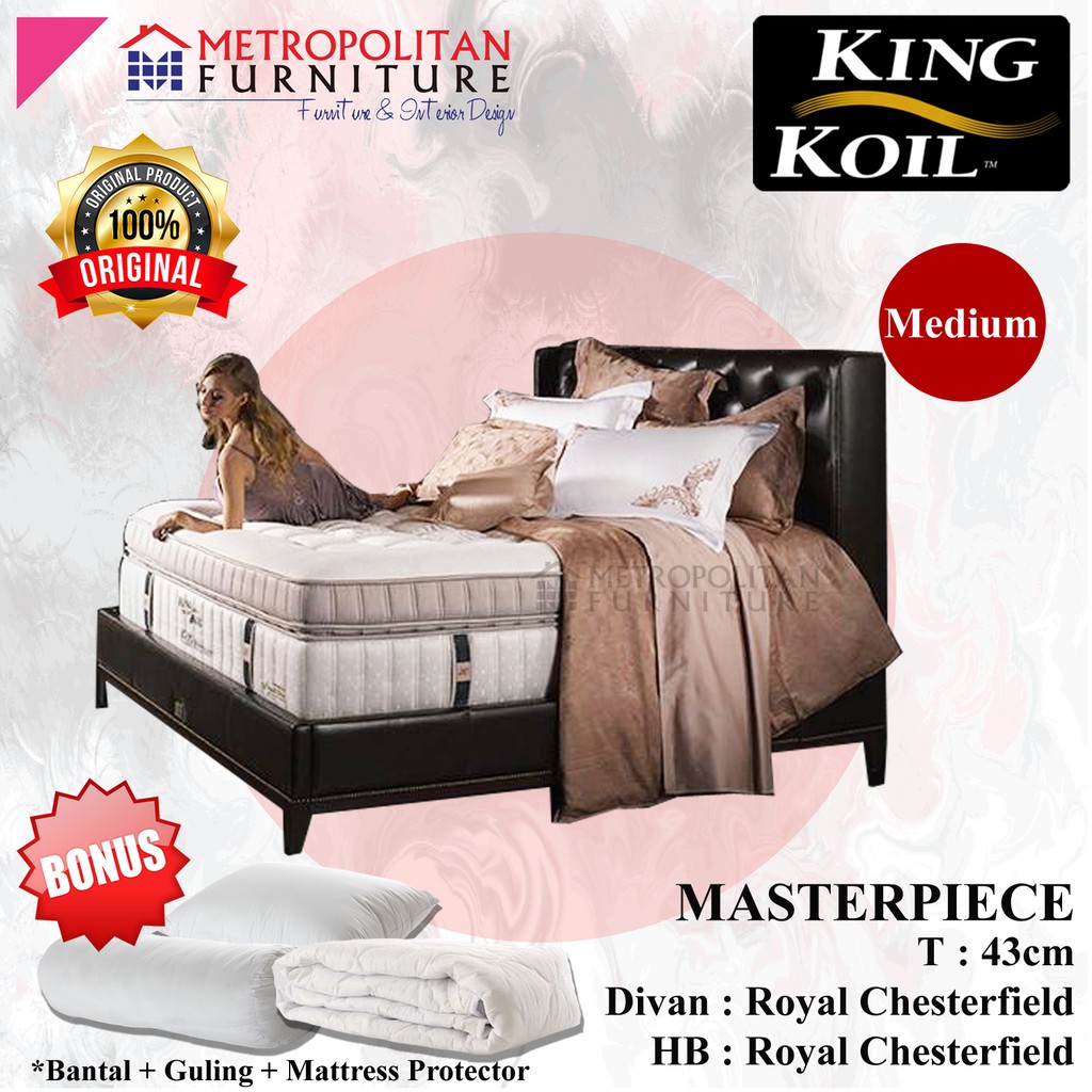 Springbed KING KOIL Masterpiece FULL SET Kasur Spring bed Matras