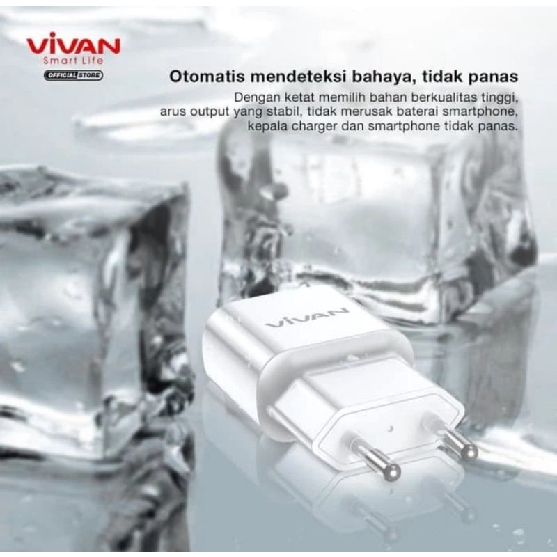 Charger VIVAN Dual Port USB QC3.0 &amp; Type-C (PD) 3A 18W Power Super II