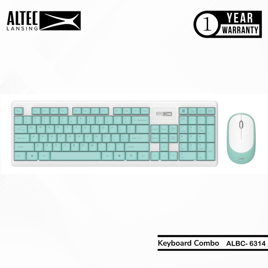 Keyboard Mouse Wireless Altec Lansing ALBC6314 / Cliptec RZK340 Combo Color Original