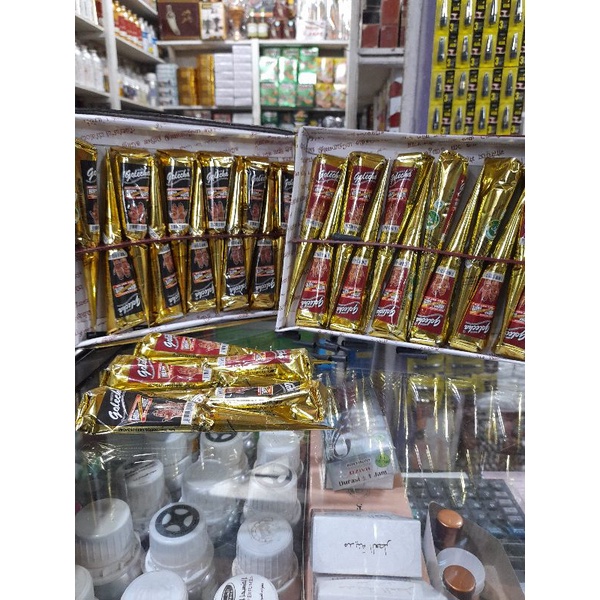 hena halal golecha henna pacar golecha paste warna hitam dan maroon
