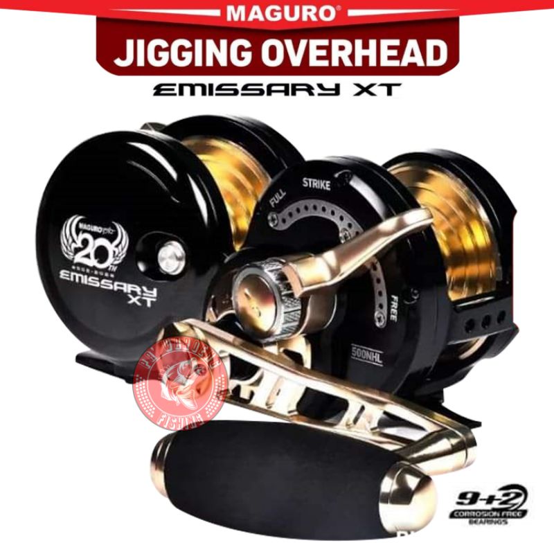 Reel OH Maguro Emissary XT 2022 | Reel overhead | Jigging | Handle Kanan & Kiri | Pilih warna & ukur