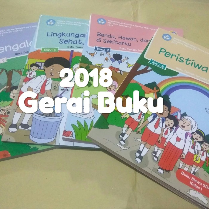 

❤BISA COD❤ Paket Tematik Kelas 1 SD Semester 2 Revisi 2017 (Tema 5 s.d 8)