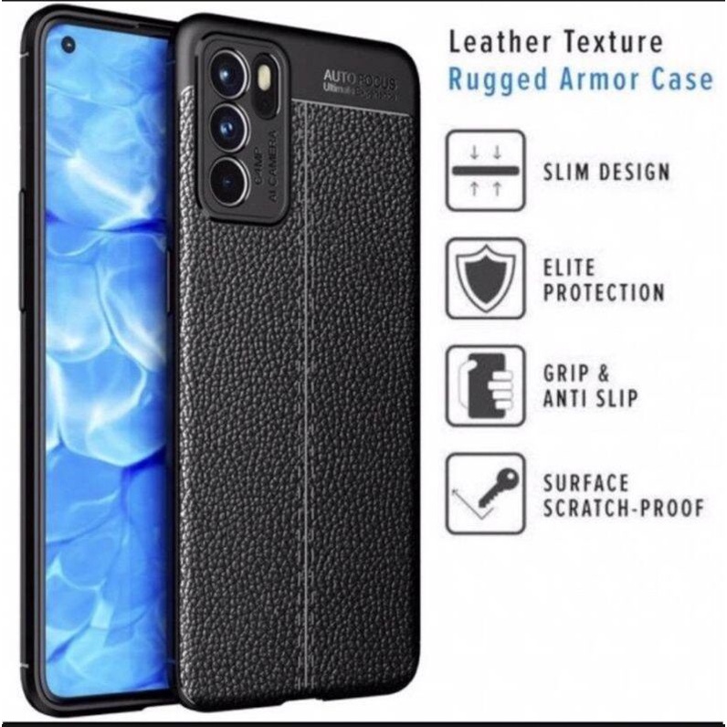 0OPPO RENO 6 4G RENO 6 PRO 5G AUTO FOCUS SOFTCASE LEATHER CASE KULIT JERUK CASING SILIKON