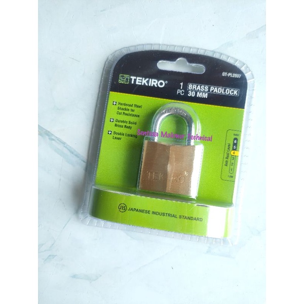 TEKIRO 30 MM Gembok Kuningan Brass Padlock 30mm