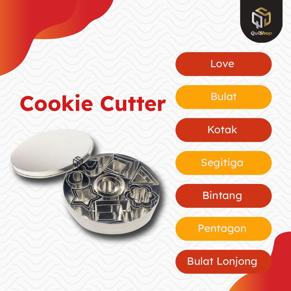 Cetakan Kue Cookie Cutter Set 24 Pcs Biskuit Stainless Steel Premium Mold Peralatan Dapur Termurah Berkualitas
