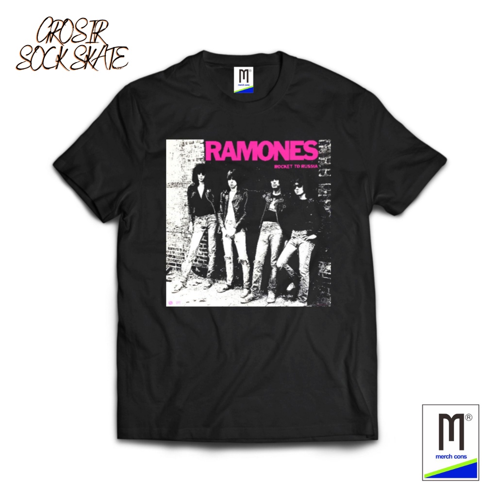 kaos band kaos musik distro vintage ramones hitam 2