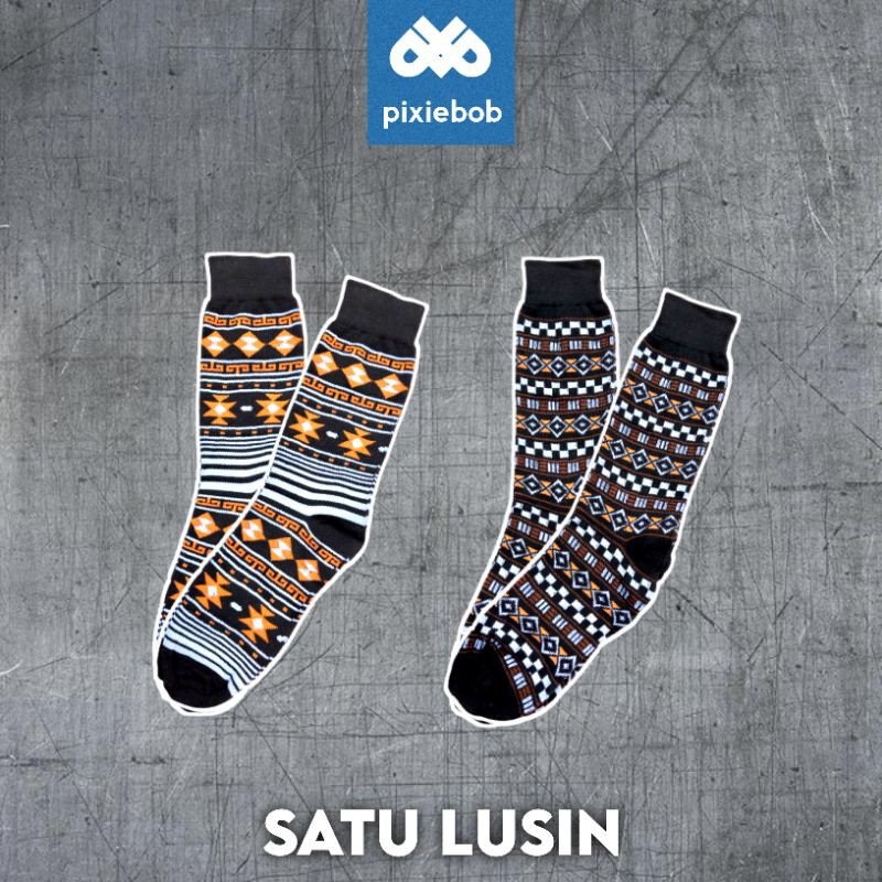 Kaos Kaki Motif Tribal Satu Lusin 12pcs grosir