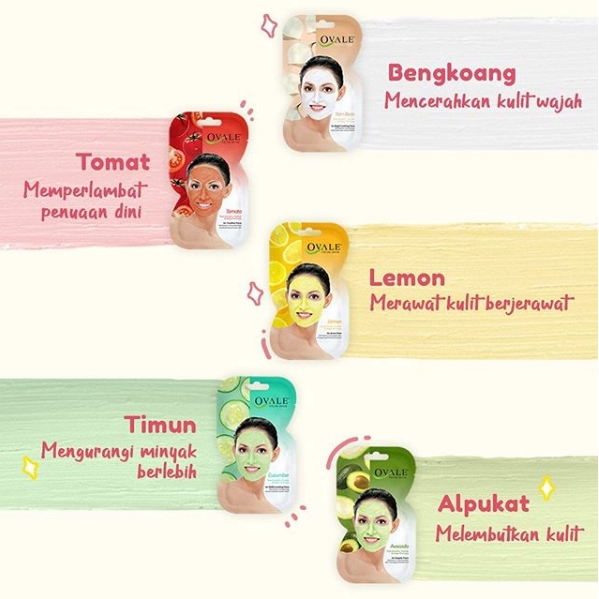 PERA379 MASKER WAJAH OVALE FACIAL MASK 15gr PERAWATAN WAJAH