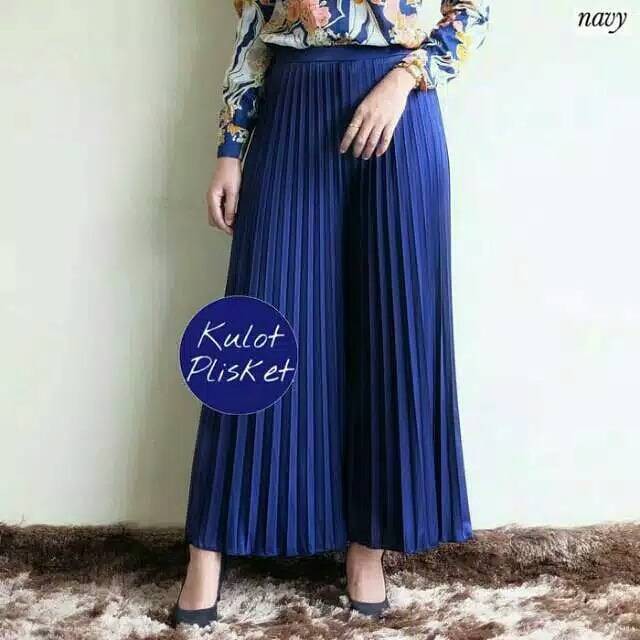 Kulot Plisket Jumbo / Celana Kulot Plisket All Size Jumbo Terlaris