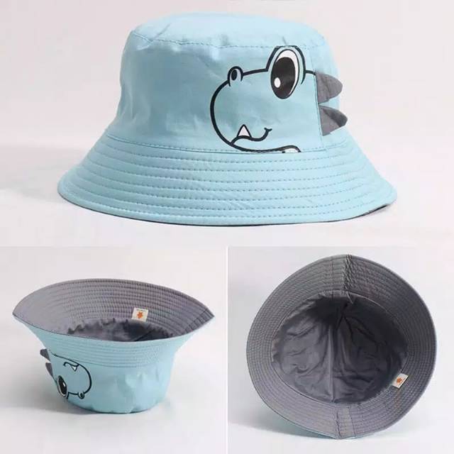 DISKON TOPI BUCKET ANAK MOTIF KEREN DINOSAURUS (DINO)