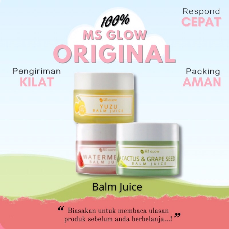 MS GLOW ORIGINAL BALM JUICE/ skincare make up bedak remover kosmetik perawatan wajah TJ.BL.C.26