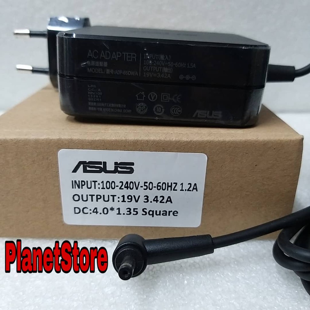 Adaptor charger laptop ASUS A456 A456U A456UR X456U X456UQ. 19V-3.42A 4.0*1.35MM PLUG IN