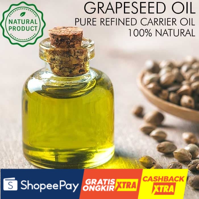 

Grapeseed Oil ( HIJAU ) 1 LITER / Minyak Biji Anggur / COSMETIC GRADE