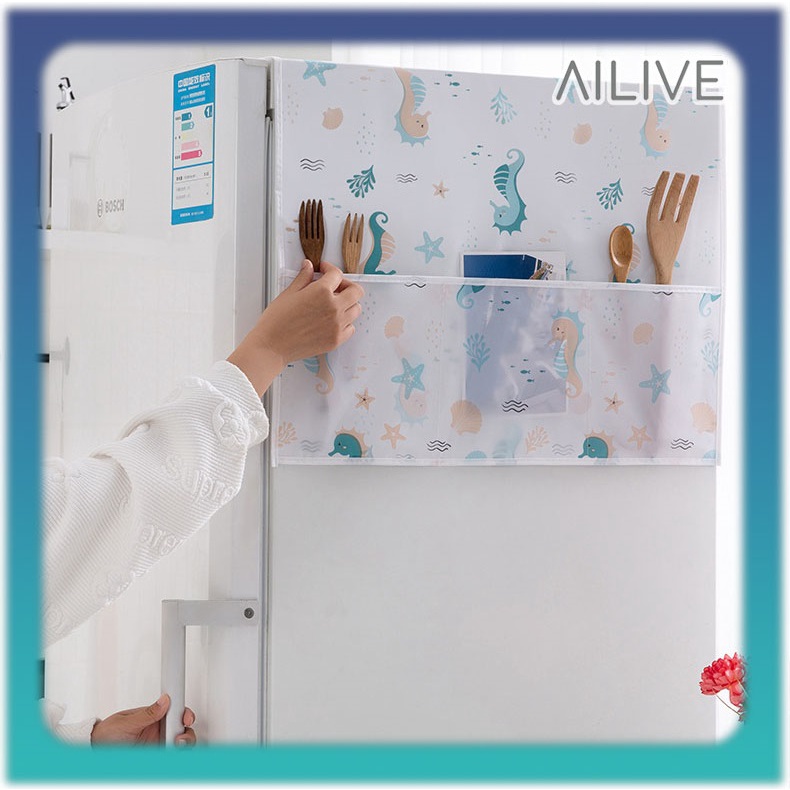 AILIVE Taplak Kulkas Waterproof Anti Air PEVA Premium Alas Sarung Penutup Refrigerator Pelindung Kulkas Bahan Tebal