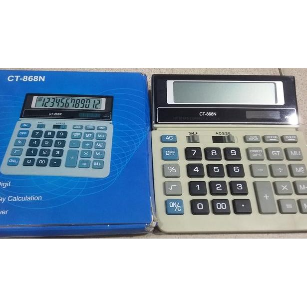 

☊ KALKULATOR 16 CM CT868 2 POWER 12 DIGITS + AUTO REPLAY+ CHECK+ CORRECT ۩