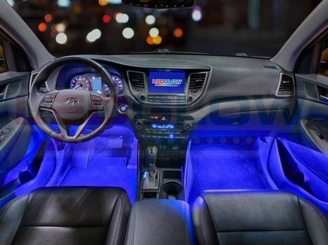 Lampu LED Mobil Kolong Dasboard Mobil Truk Remote Lampu Aksesoris interior Mobil Rgb Warna Warni