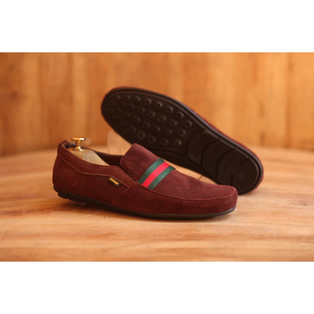 Sepatu santai Slip On Slop Kulit suede Terbaru CEVANY YOMI ORIGINAL Sepatu Kerja Harian Jalan jalan