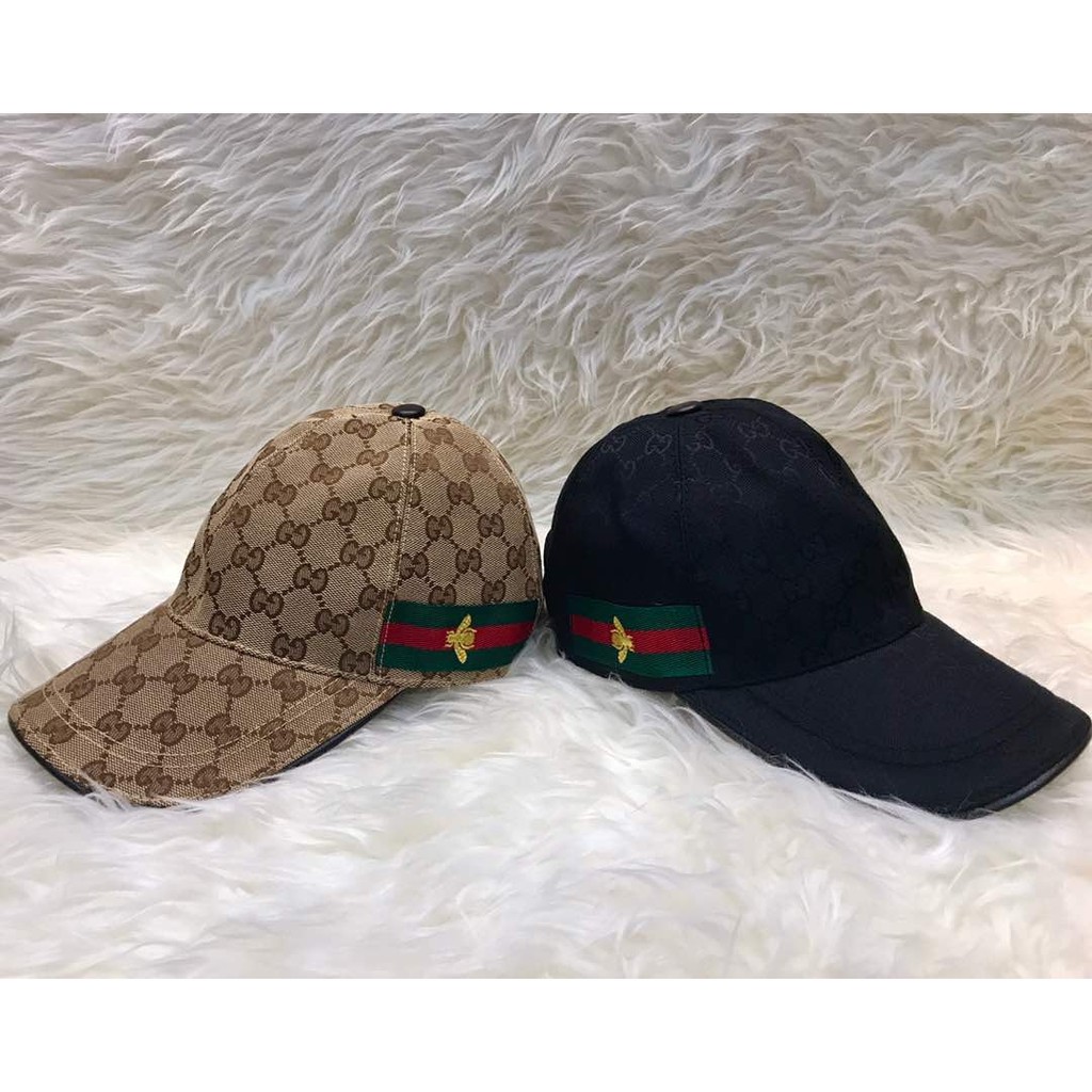 Topi Gucci Al list samping Bee SEMI PREMIUM - Hitam