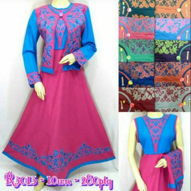 Gamis bordir gamis mewah gamis rompi raradissa gamis murah