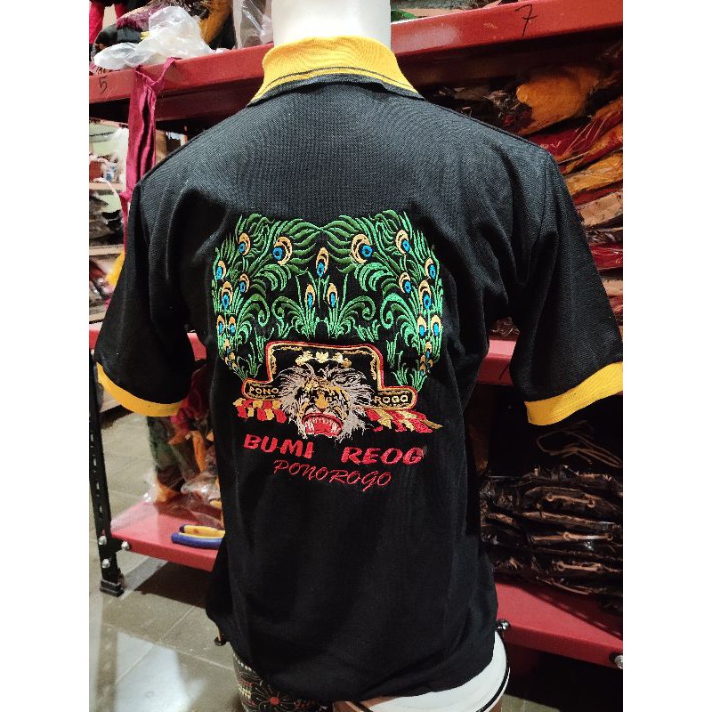 kaos barong bordir / kaos barong / kaos reog / barongan / jaranan / kuda lumping / reog / pecut / sh