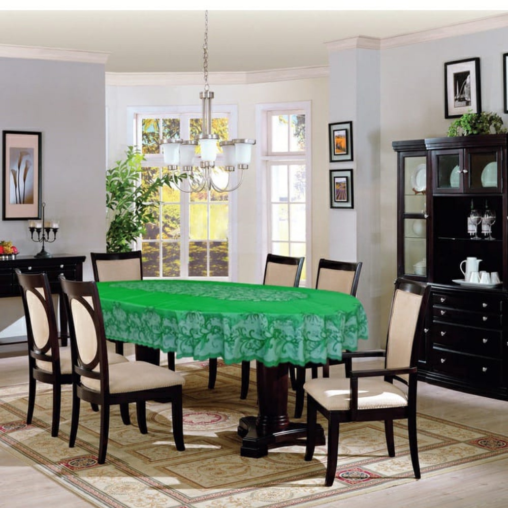 taplak meja makan jumbo anti air bentuk lonjong 6 sampai 8 kursi/oval /meja linien /perlengkapan dapur/peralatan makan/perlengkapan rumah tangga/furnitur rumah-3