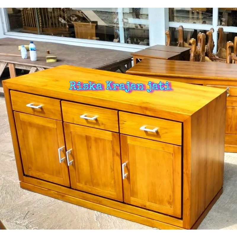 bufet TV minimalis jati 150cm