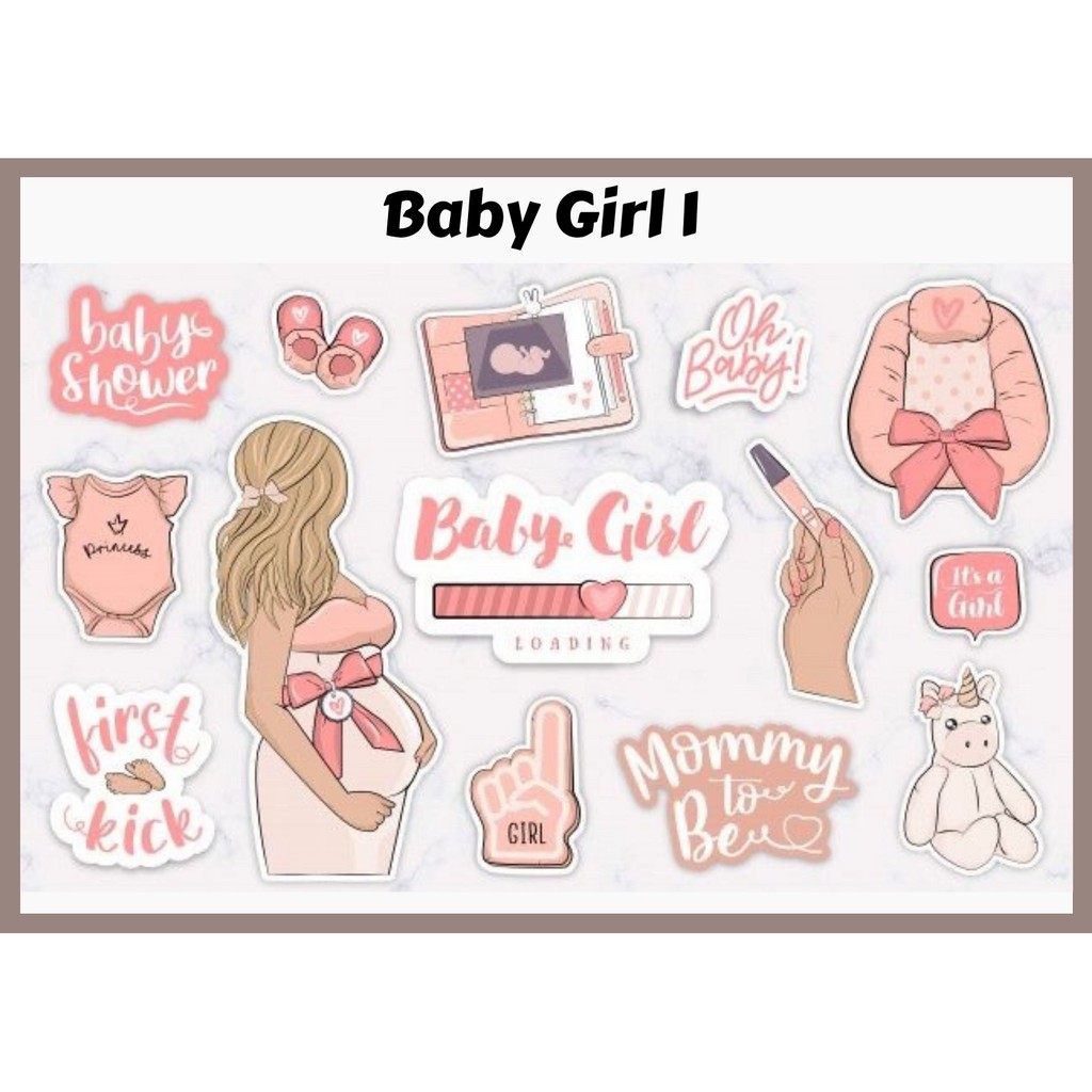 Sticker Pack Baby Girl New Mom Aesthetic Tumblr