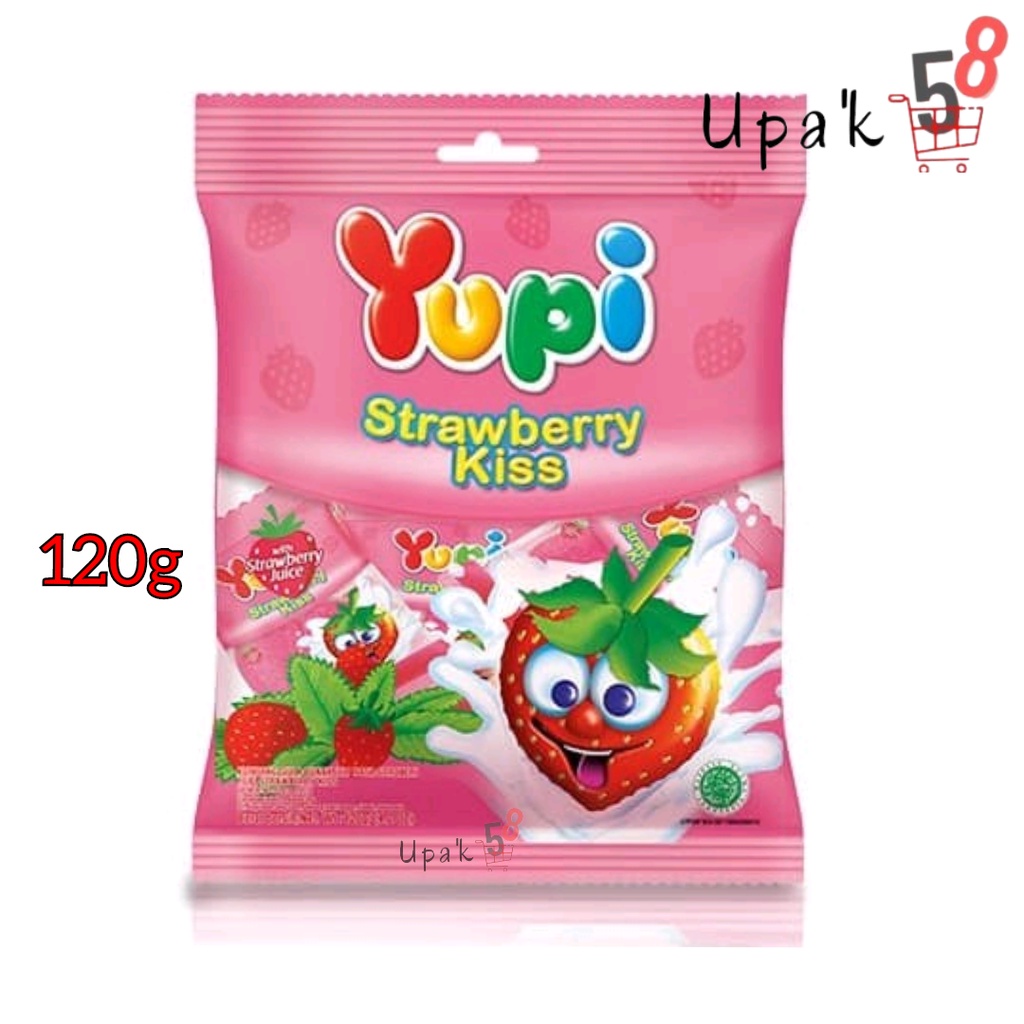 

Yupi Strawberry Kiss (120gr) / Permen / Permen Kunyah / Gummy