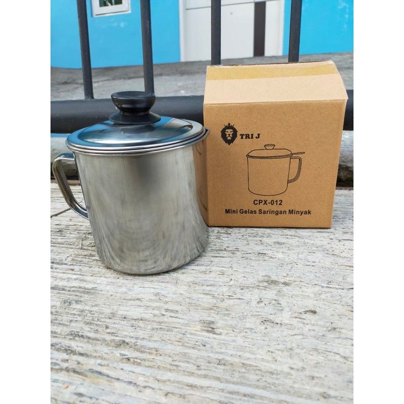 Oil Pot Saringan Minyak Stainless Ukuran 1,3L Tempat Minyak Dengan Saringan