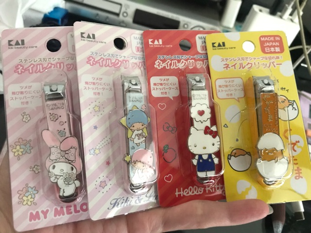 Sanrio Gunting Kuku by KAI Nail Clipper Original Japan Jepang Hello Kitty Melody Kiky Lala Gudetama Little Twin Stars