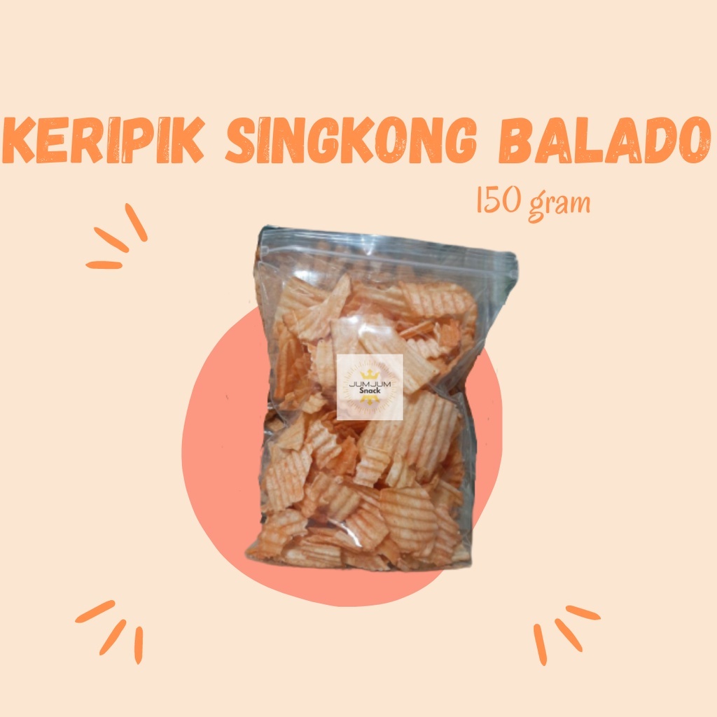 Jual Keripik Singkong Bakar Balado Keripik Singkong Balado Kering