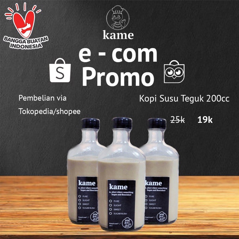 

Kopi Susu teguk Kame 200cc