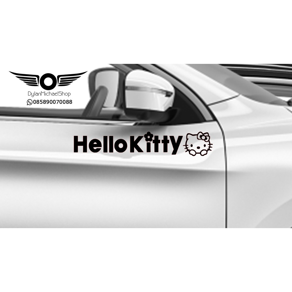 Sticker Hello Kitty Car Door Pintu Mobil Warna banyak Stiker-mobil