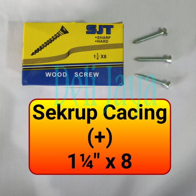 Sekrup Skrup Cacing Baut Cacing Sekrup Philip 11/4 x 8