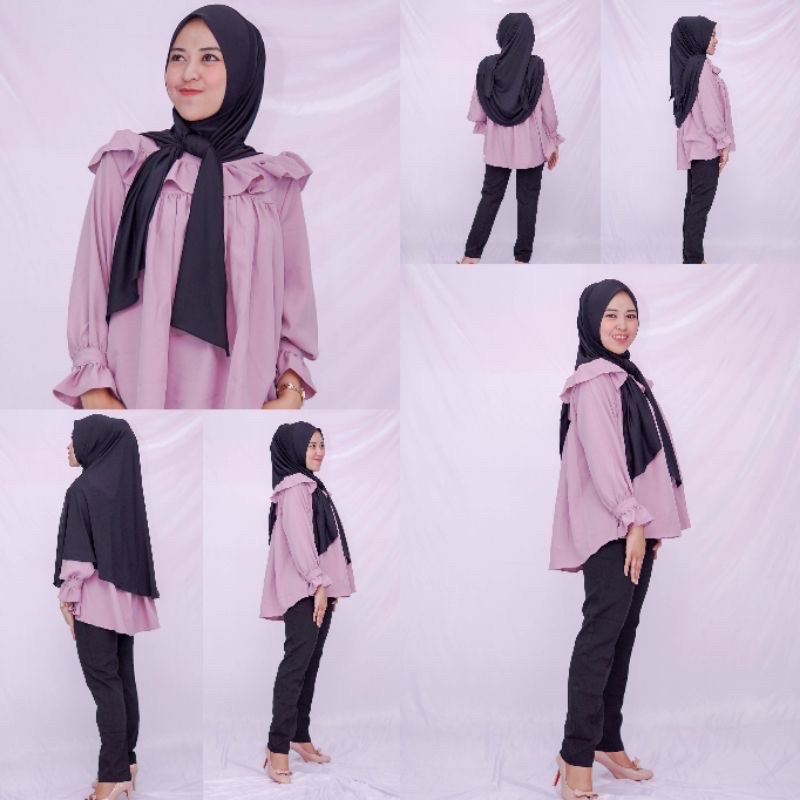 Jilbab Instan Malay Jersey Bergo Kayla Hijab Nazwa sporty olahraga