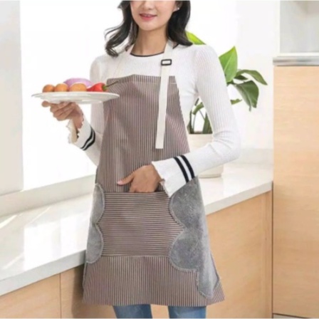 Celemek Masak Apron Dapur Anti Air Minyak bisa Lap Tangan PREMIUM