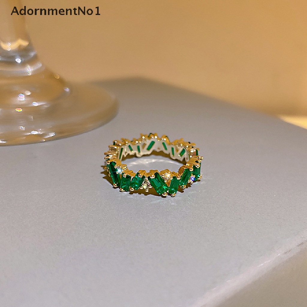 (AdornmentNo1) Cincin Gaya Jepang / Korea Aksen zircon Untuk Perhiasan Wanita