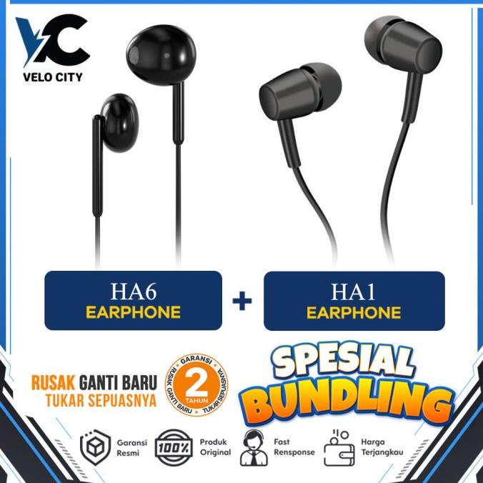 best seller] Bundling JETE Headset HA6 + Headset HA1 Garansi Resmi Tahun