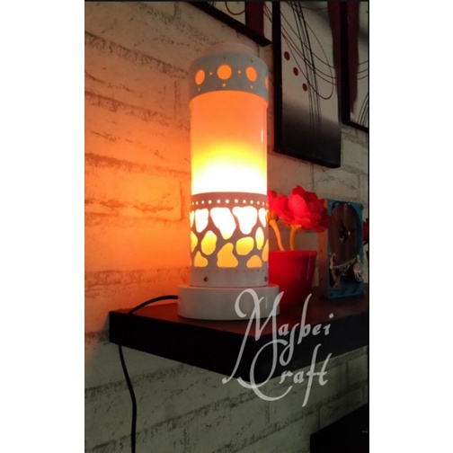 Lampu Tidur Minimalis pipa pvc ukir