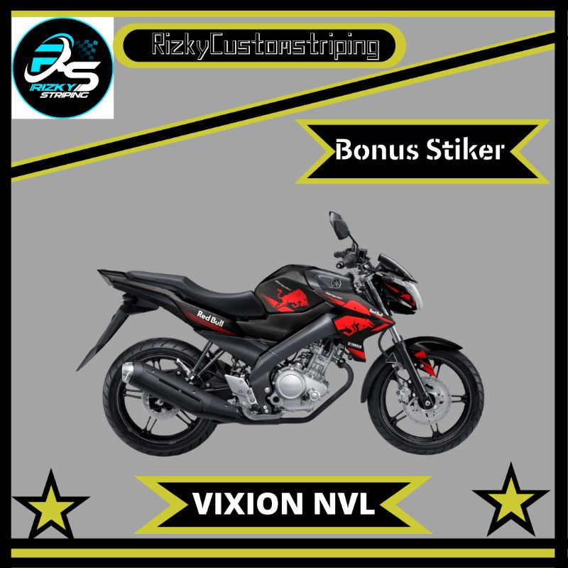 STIKER STRIPING VARIASI YAMAHA VIXION NVL VARIASI# STRIPING VARIASI YAMAHA VIXION NVL REDBULL .